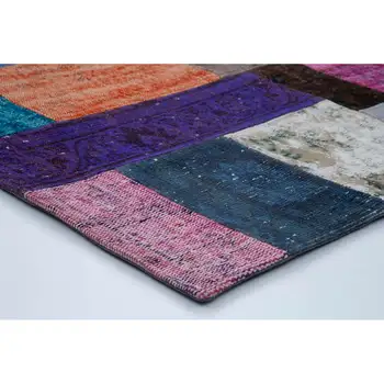 

143x201 Cm Multicolor Handmade Patchwork Rug-5x7 Ft