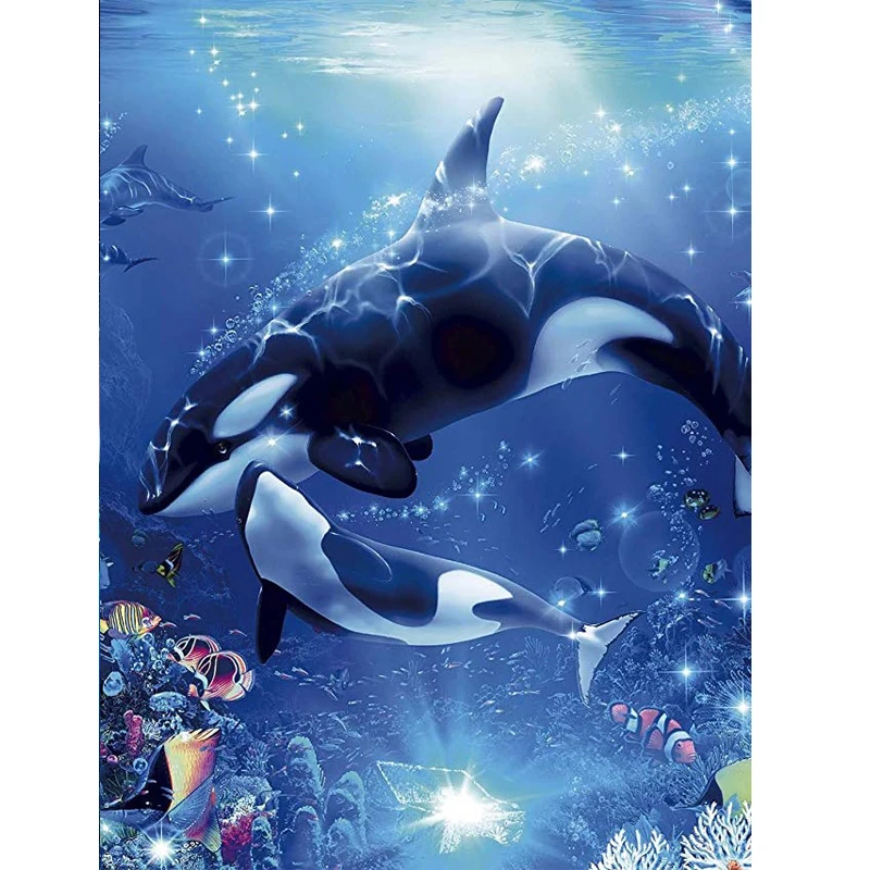 DIY-5D-Diamond-Painting-Dolphin-Scenery-Cross-Stitch-Full-Round-Diamond-Embroidery-Whale-Rhinestones-Wall-Art