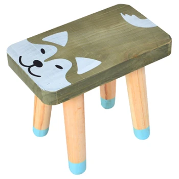 

Wood Baby Chair Nordic Baby Seat Wooden Cartoon Sitting Chair Children Stool Brown Kids Room Kindergarten Decor