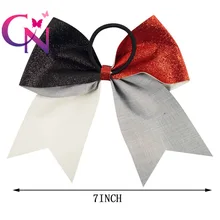 Европа и Америка дети бант волос кольцо мультфильм Мерцающий Порошок искусственная кожа горошек резинка Черлидинг Ha