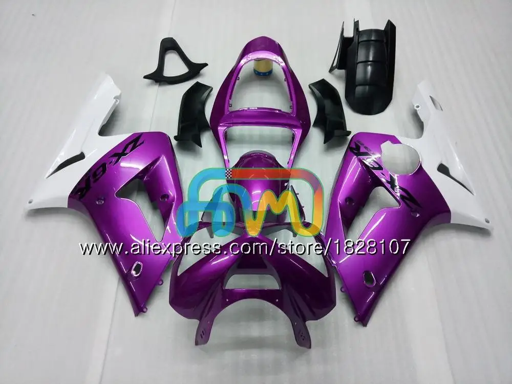 Корпус для KAWASAKI 600CC ZX600 ZX636 12BS. 0 ZX 636 6 R ZX 6R 03 04 ZX-636 ZX-600 ZX-6R ZX6R 03 04 2003 2004 Обтекатель, цвет красный, белый, Лидер продаж - Цвет: No. 28 Purple