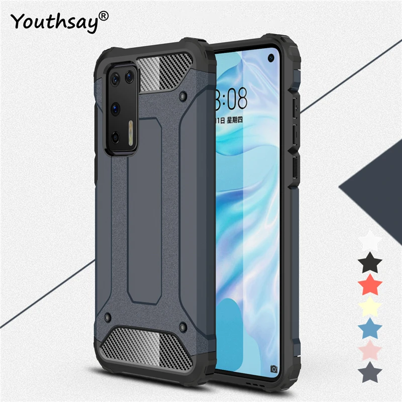 

For Huawei P40 Case Cover Silicone Fundas Rubber Armor Shell Hard Back Protective Phone Case For Huawei P40 Cover For Huawei P40