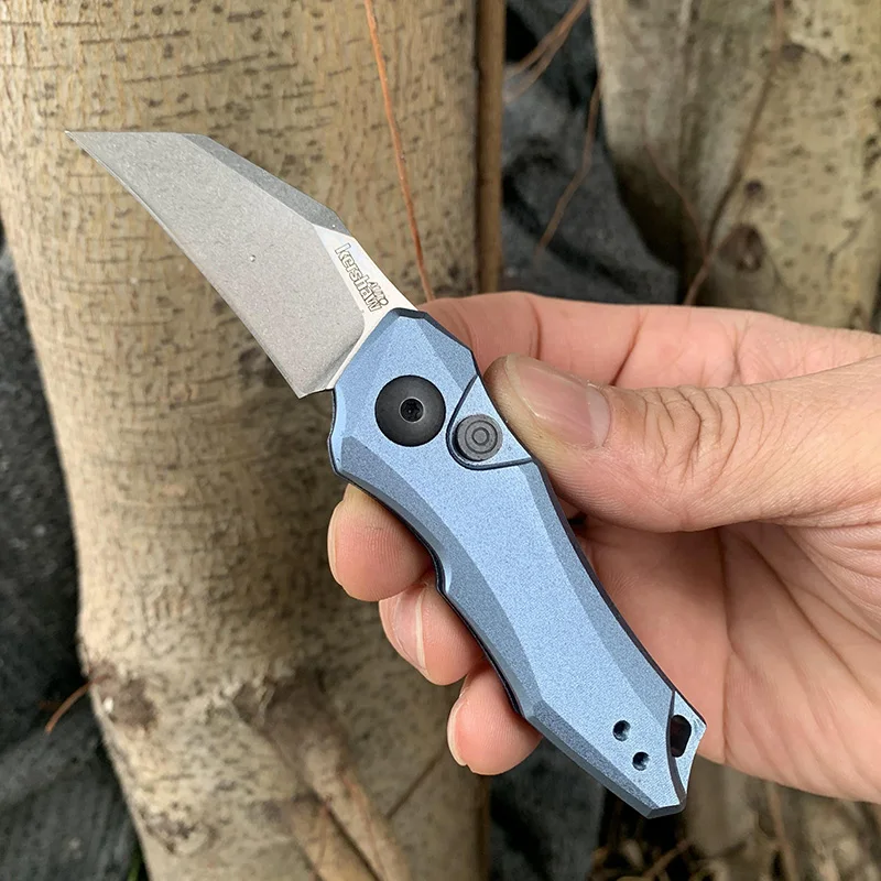 Exclusive the arrival kershaw 7350/7125  Folding Knife Damascus Blade Aluminum  Handle EDC Pocket Knives With Retail Box