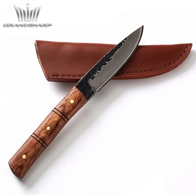 Damascus-Hunting-Knife-Hand-Forged-Outdoor-Equipment-Handmade-Pocket-Knife-Survival-Straight-Knife-Fixed-Blade-Rosewood (1)