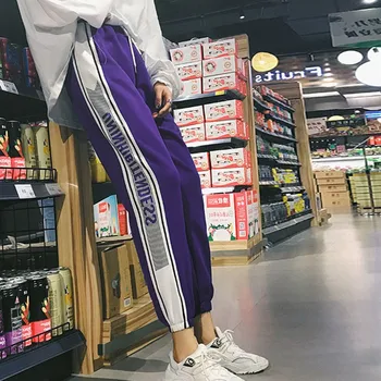 

Harajuku Letter Print Harem Trousers Fashion Streetwear Women High Waist Pencil Pants