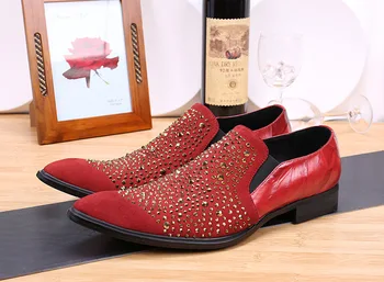 

Shoes Shoes Loafers Pointed Metal Cow Leather Slip-on Japanese Style Luxury Toe Casual Genuine Leather Full Grain Leather Male