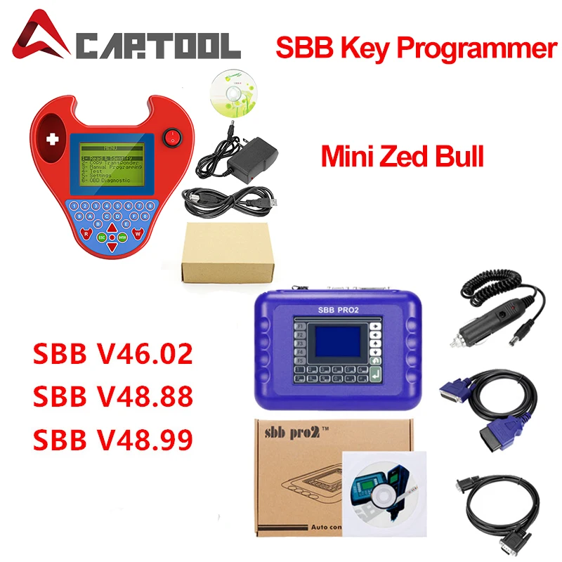 Sbb Pro2 V48.88 v46 02 ключевой программист обновлен до V48.99 Mini Zed bull Авто программатор