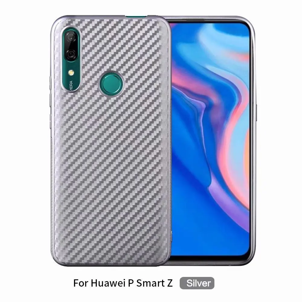 Чехол для телефона из углеродного волокна для huawei P smart Z, чехол для Fundas huawei P smart Z, мягкий чехол, Coque