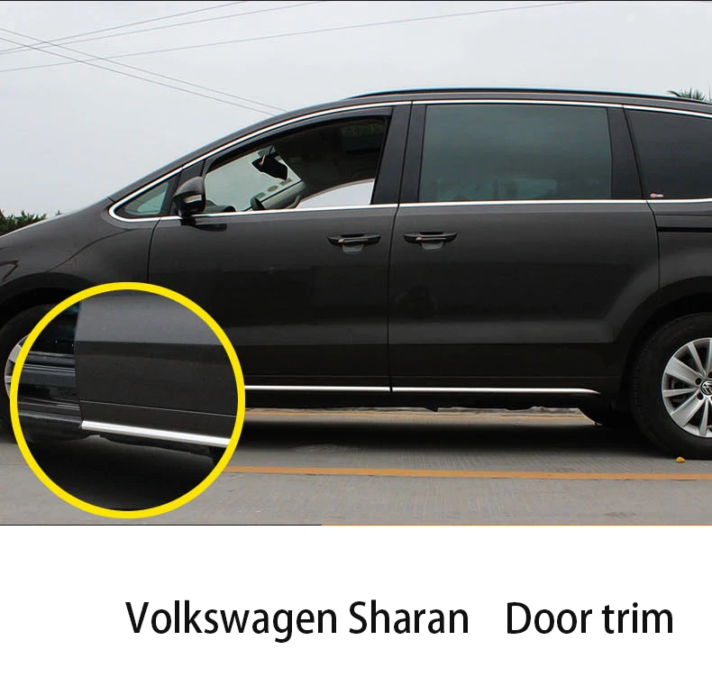 Для Volkswagen sharan фрикционная полоса двери от 2013 до обшивка кузова полоса края двери порог декоративные аксессуары