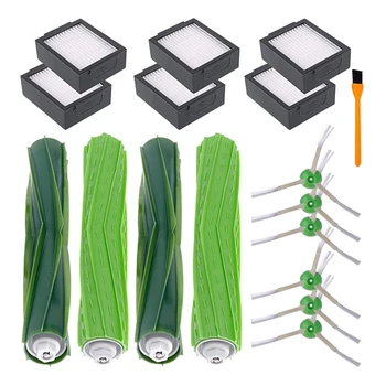 

HEPA Filters Brush Replacement Parts for I-Robot Roomba E6 E5 I7 Vacuum(6 Filters+6 Side Brush +4 Main Brush)