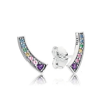 

100% 925 silver sterling 1:1 authentic classic 297077 nrpmx exquisite female wedding earrings jewelry