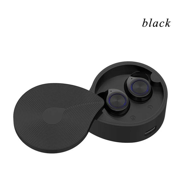 TW70 black Модный подарок Bluetooth наушники беспроводные наушники супер бас стерео гарнитура Handsfree Наушники с микрофоном зарядный чехол - Цвет: TW70 black