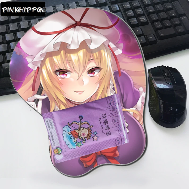 Коврик для мыши pinkhipppos 3d с аниме Юкари Якумо эргономичный коврик поддержкой
