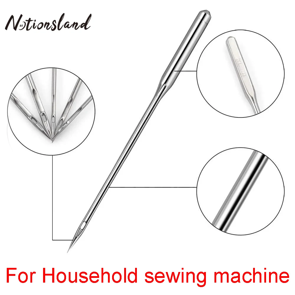 10/20pcs Silver Sewing Machine Needles Ball Point Head 70/10