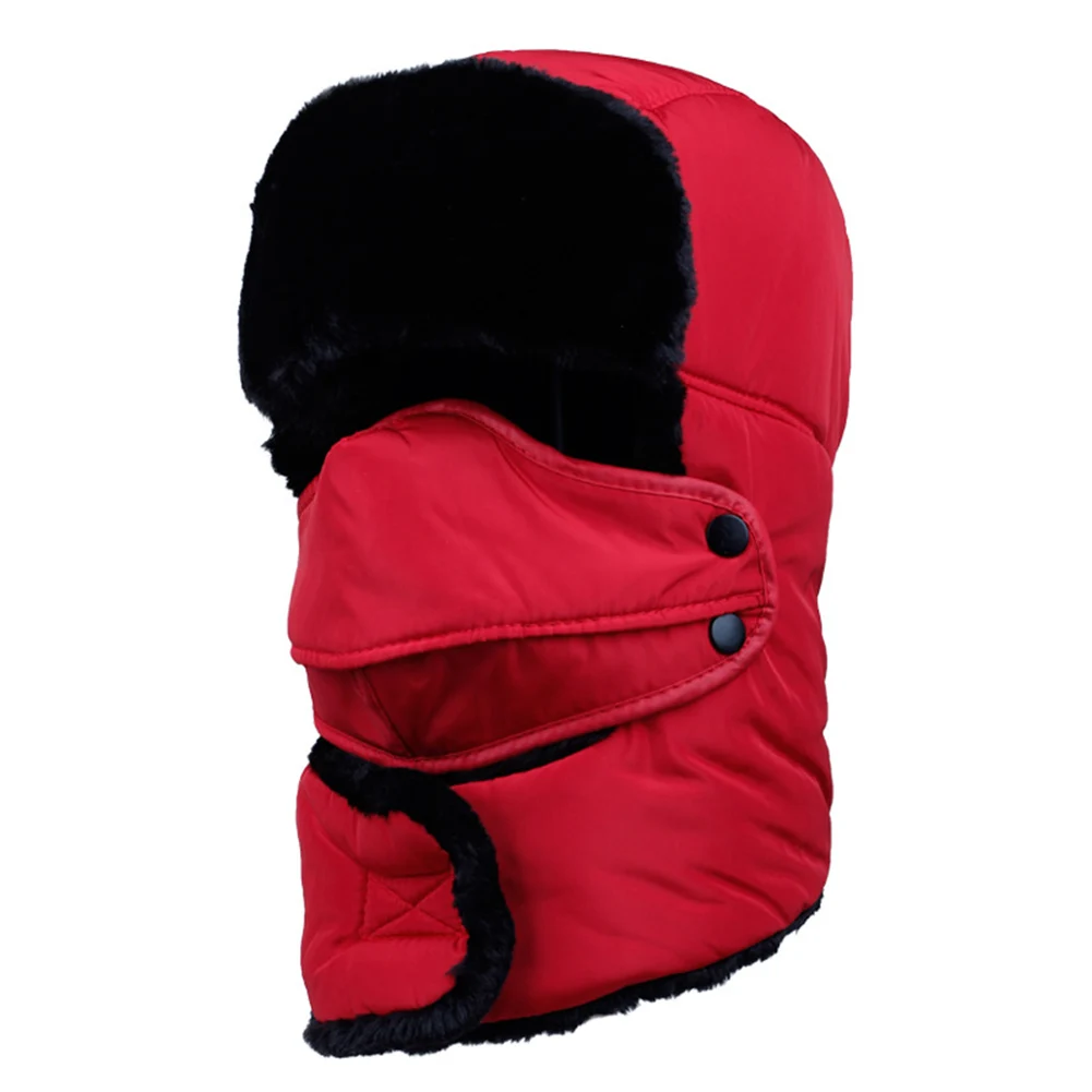 Лыжная Холодная Теплая Зимняя шапка ветрозащитная утолщенный шарф мотоциклетный шлем капюшон сохраняющая шляпу ветрозащитные лыжные шляпы профессиональная S17 - Цвет: Red