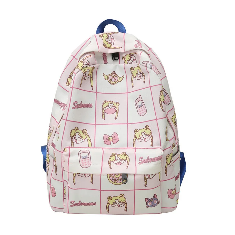 

Student Backpack Cartoon Cute Sailor Moon Large Capacity Shoulder Bag Lovely Girls Female Rucksack Casual Mochila