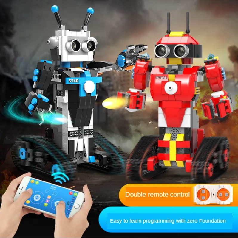 

Hot selling intelligent programming building block robot children's science and education stem assembly toys education gift toys