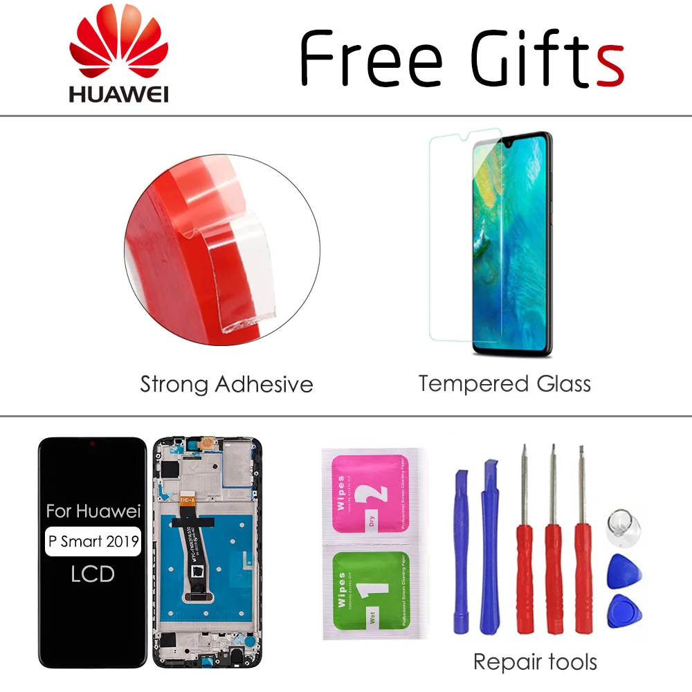 6,2" протестированный ЖК-дисплей для huawei P Smart ЖК-дисплей с рамкой ЖК-экран дисплей для P Smart ЖК-экран POT-LX1 L21 LX3+ подарок
