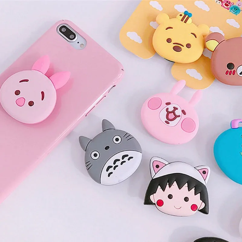 Милый мультяшный держатель на палец, зажим, кольцо, подставка для IPhone, samsung, huawei, Xiaomi, карманная розетка, подушка безопасности, кронштейн для сотового телефона