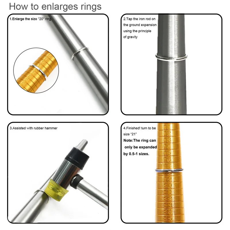 Ring Sizer Mandrel Measuring Tool Iron/steel/plastic Gauge 