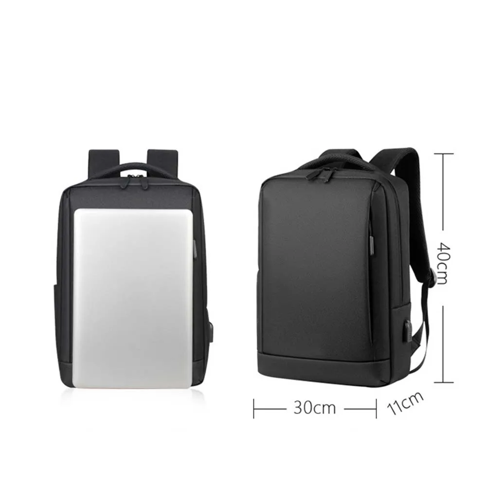 Laptop Backpack For Men Business Large Capacity Solid Color Water Repellent Functional Rucksack With USB Port Sling Bag