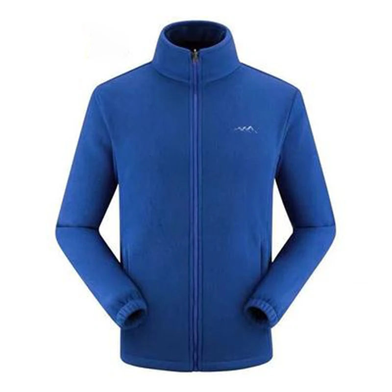 Men Blue Мужская и женская походная куртка для активного отдыха осень зима теплый флис горный треккинг ветровка 6XL Рыбалка Походное пальто куртки - Цвет: Men Blue