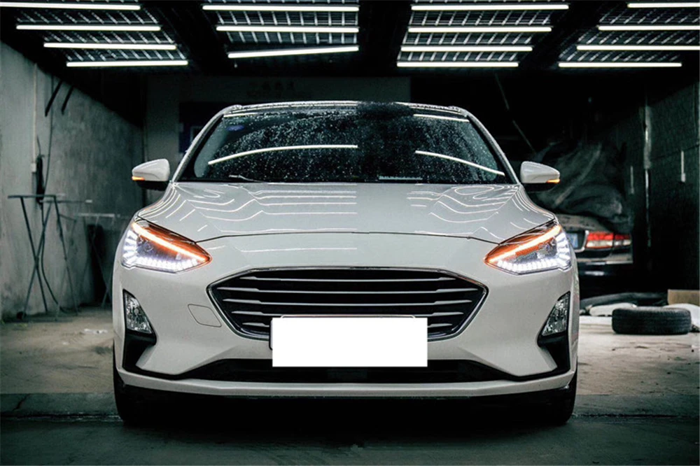 CSGJMY 2 шт. светодиодный фары для ford focus Автомобильный светодиодный свет двойной ксеноновые линзы автомобильные аксессуары Габаритные огни противотуманных фар
