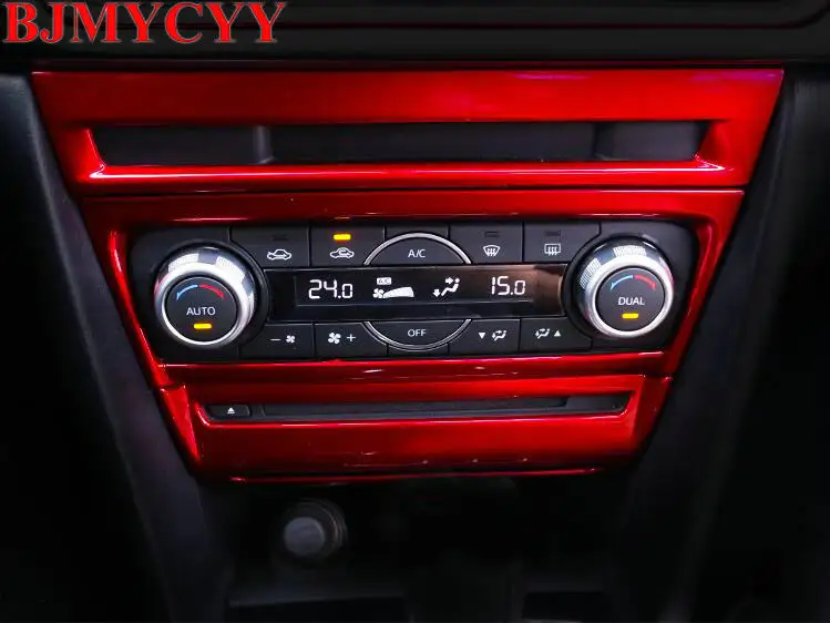 BJMYCYY 3 шт./компл. автомобиля Центрального управления декоративная рамка из АБС для Mazda Axela