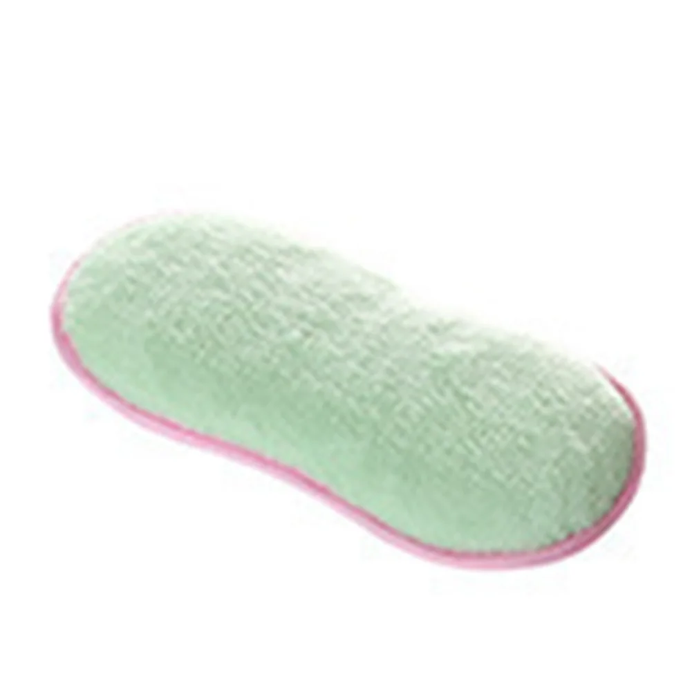 2 шт многофункциональная губка для мытья посуды, миска для удаления накипи, двустороннее кухонное полотенце, жирный скраб - Цвет: Зеленый