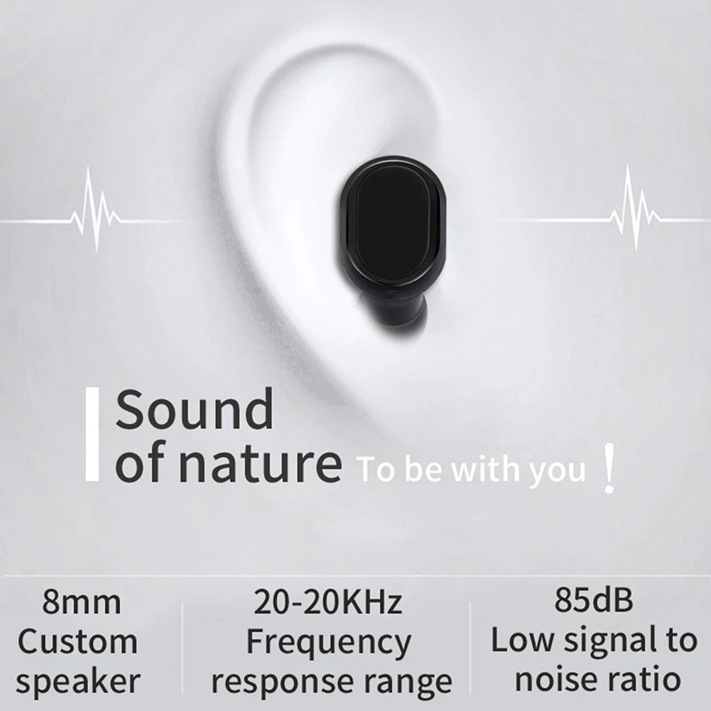 Мини водонепроницаемый беспроводной Bluetooth v4.2 гарнитура невидимые наушники Tws спортивная Гарнитура беспроводной один зарядный чехол