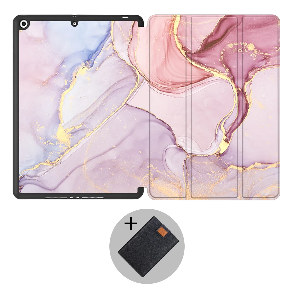MTT мраморный чехол для iPad 7th Gen 10,2 '', мягкий ТПУ чехол из искусственной кожи, откидной смарт-чехол, 10,2 дюймов, чехол для планшета A2198 A2200 - Цвет: IPTPU06