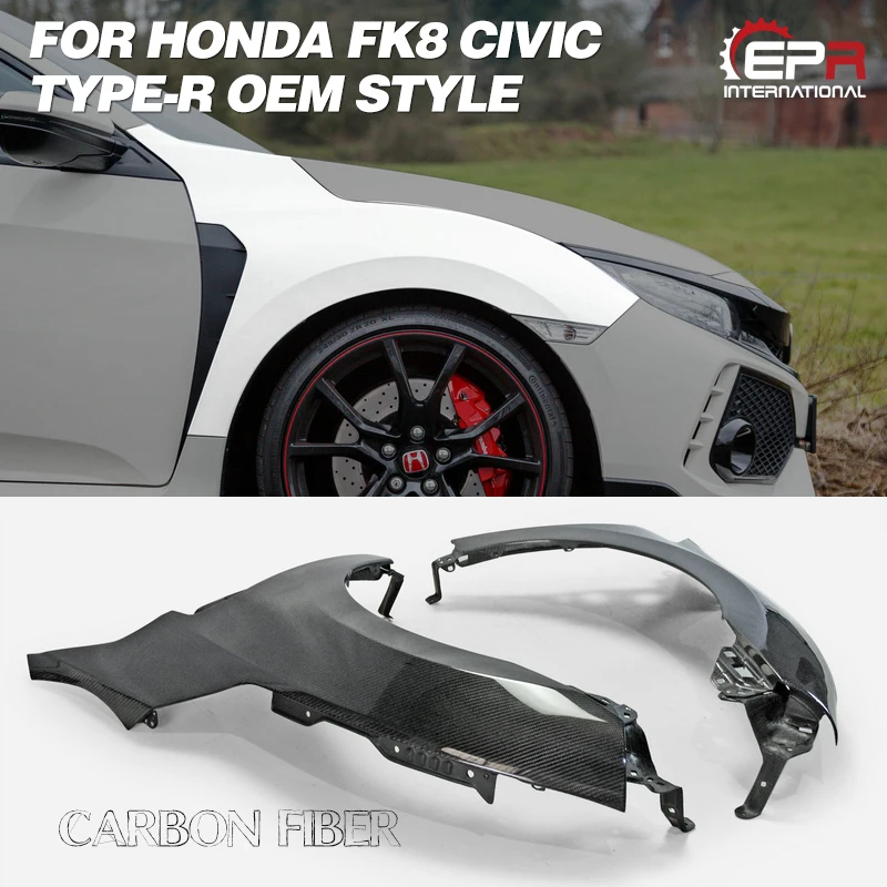 

For Honda FK8 FK7 CIVIC TYPE-R OEM Style Carbon Front Fender (fit on FK7 but need to fit with FK8 FB & SS, wider then FK7 45mm)
