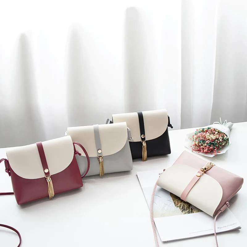

Small Bag 2019 Korean-style Summer New Style WOMEN'S Bag Square Sling Bag Shoulder WOMEN'S Bag Fashion Tassels Mobile Phone Bag