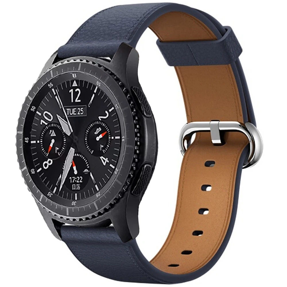 Ремешок для часов для samsung gear S3 ремешок для samsung gear S3 черный коричневый ремешок для gear S3 классический galaxy Watch active 46 мм - Цвет ремешка: Midnight Blue