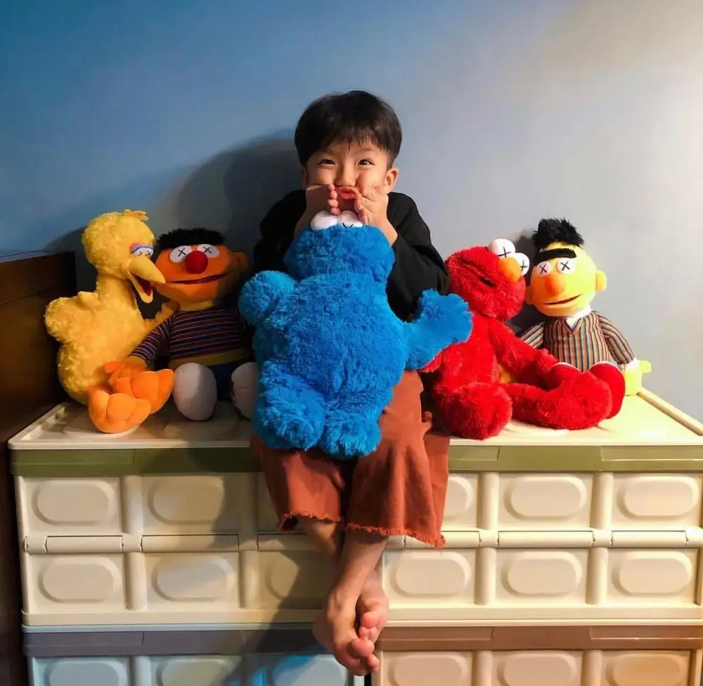 Оригинальные Плюшевые куклы Elmo с изображением Улица Сезам на день рождения 45 52 см