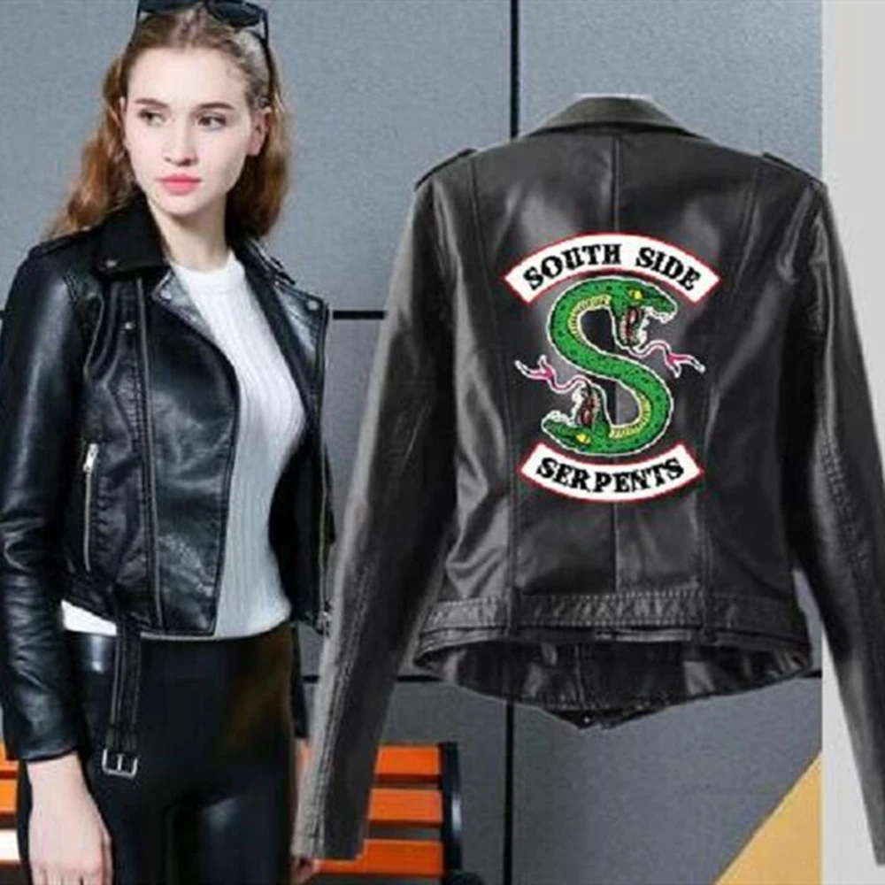 Куртка Riverdale женская кожаная модные мотоциклетные жакеты из искусственной кожи