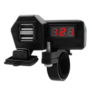 

Motorcycle Mobile Phone Charger Motorcycle Multifunctional Dual USB Mobile Phone Charger Adapter with Voltmeter 2020