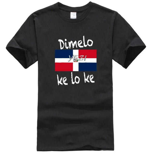 Новая модная короткая футболка для мужчин новая забавная Dimelo Ke lo Dominica из 100%