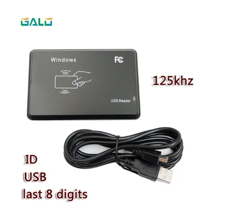 IC ID двойной частоты RFID считыватель EM4100 USB Бесконтактный считыватель USB порт чувствительность Смарт-карта применима для безопасного доступа contro - Цвет: ID last 8