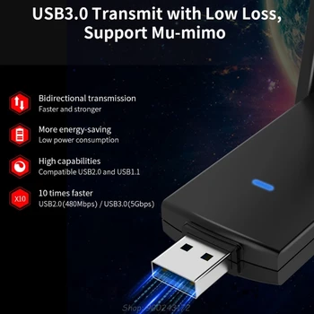 

Comfast 924AC USB3.0 1300Mbps Dual Band Dual Antenna Wireless Wifi Adapter Network- Card PC Wifi Receiver O16 20 Dropship