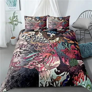 

Abstract Animal Fish Pterois Volitans Bedding Set Bedroom Decor Gift Comforter Quilt Cover 1PC Duvet Cover with Pillowcase