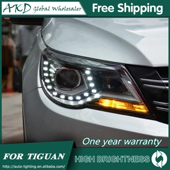 

AKD Car Styling for VW Tiguan Headlights 2009-2012 Tiguan LED Headlight DRL Bi Xenon Lens High Low Beam Parking Fog Lamp