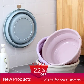 

Folding Wash Basin Creative Outdoor Travel Camping Supplies Portable Pedicure Bath Bucket Washbasin Foldable Storage Bucket