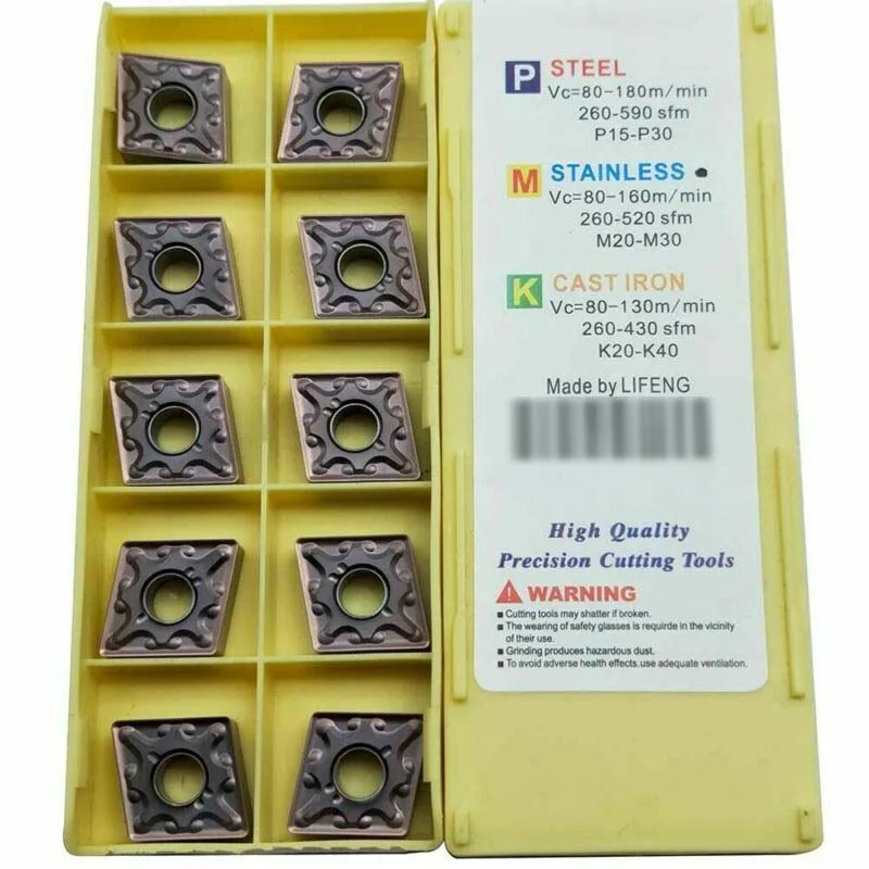 

20x Carbide Inserts Diamond Turning Workholding CNMG120408-MA LF6018 Supplies