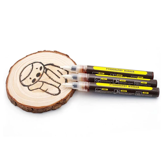 Pyrography Marker Wood Burning Pen  Wood Art Pyrography Supplies - 3pcs  Pen Set New - Aliexpress