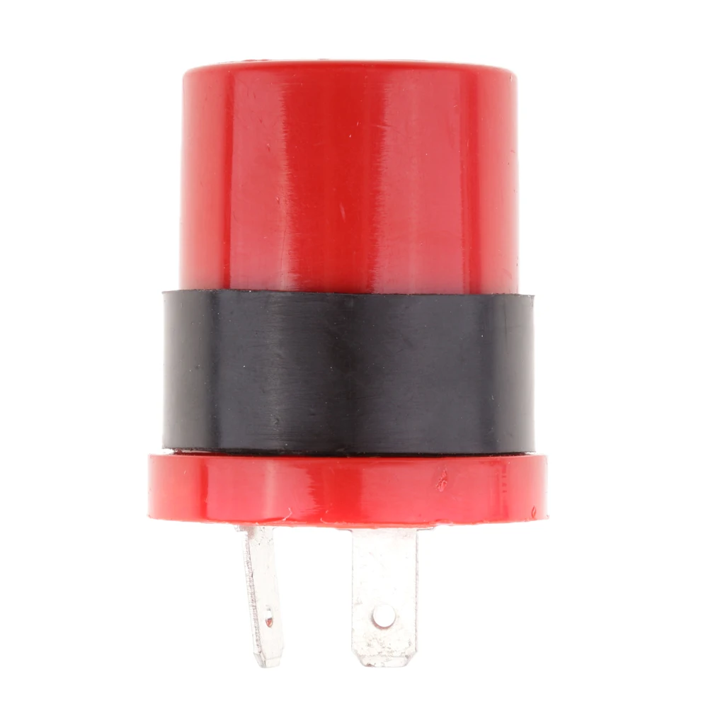 DC 6-12V 2 Pins Universal for Motorbike Blinker Electronic Flasher Relay Beeper - Red
