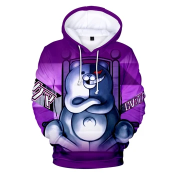 

New Harajuku 3D Pullover Warm Sweatshirts Kpop 3D Monokuma Hoodies Cooton Soft Hoodie Clothes Hip Hop Autumn Monokuma Men Women