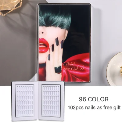 96 color style 3 60/80/96/120/160 шт. акриловый Фрезер для ногтей cо шлифовальными Гель-лак Дисплей с картами эталонных Цвет доска диаграммы Nail Art Салон маникюрные инструменты Бесплатные ногти - Цвет: 96 color style 3