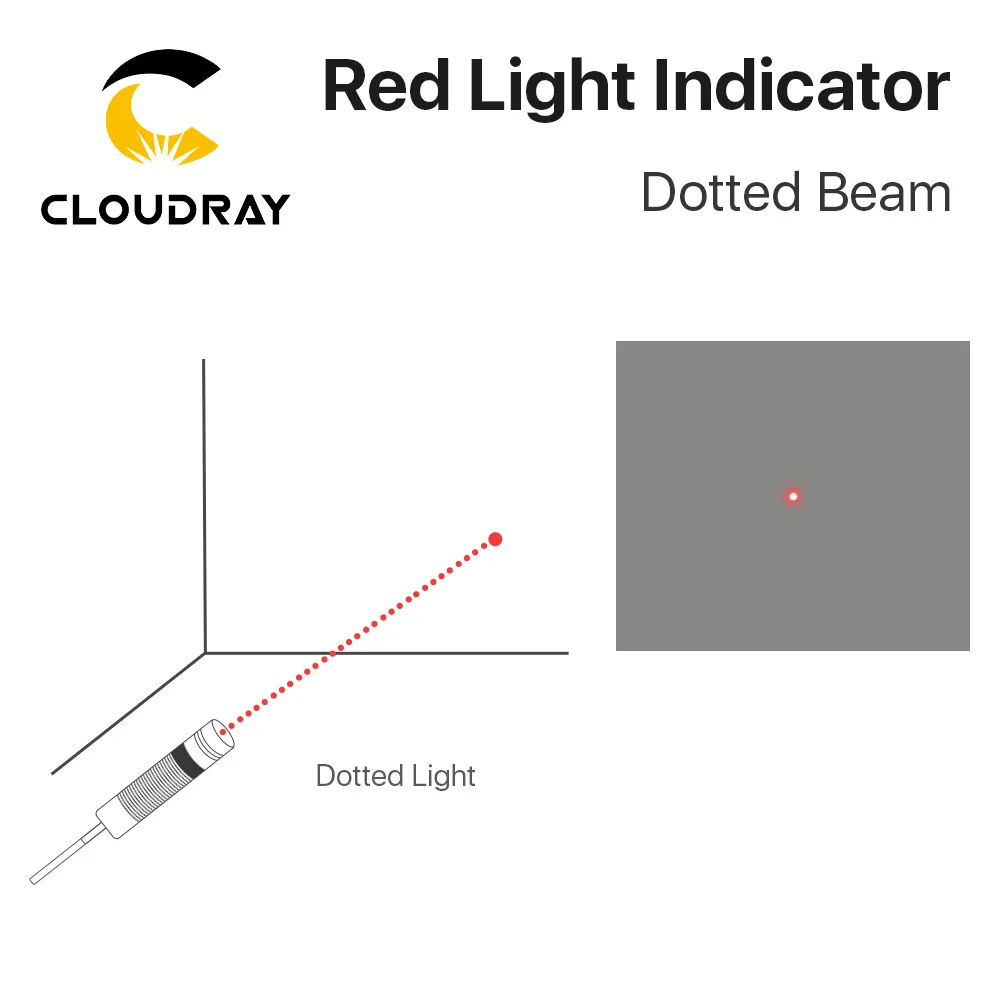 Laser Module Cloudray Red Dotted Beam Light 650nm 5V Infrared Adjustable + Adapter For Fiber Marking or Cutting Machine