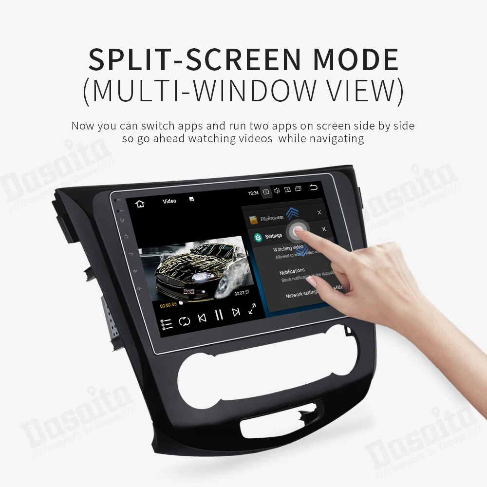 Автомобильный 1din 10," ips Android 9,0 автомобильный мультимедийный плеер для Nissan Qashqai Радио Стерео 8-Core 4 Гб+ 32 Гб встроенной gps Wi-Fi
